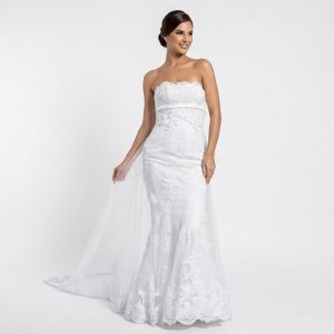 Vestido de Noiva Tomara Que Caia Todo em Renda